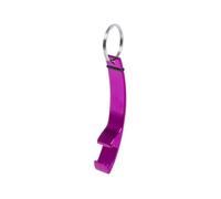 eBuyGB Metal Bottle Opener Keyring, Colourful Aluminium Beer Opener Keychain, Pink