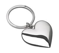 eBuyGB Metal Heart Shape Keyring, Silver