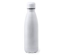 eBuyGB Metal Water Bottle 790ml Stainless Steel Leakproof Drinks Bottle Reusable BPA Free Matt Water Bottles - Travel Cup for School, Gym, Outdoor, Yoga & Sports - White (Pack of 1)