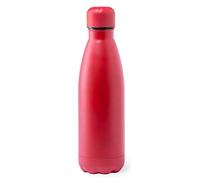 eBuyGB Metal Water Bottle 790ml Stainless Steel Leakproof Drinks Bottle Reusable BPA Free Matt Water Bottles - Travel Cup for School, Gym, Outdoor, Yoga & Sports - Red (Pack of 1)
