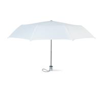eBuyGB Mini Folding Compact with Pouch, Manual Opening Stick Umbrella, 94 cm, White