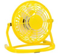 eBuyGB Mini USB Desk Fan, Small Quiet Personal Cooler, USB Powered Portable Table Fan (Yellow)