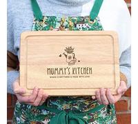eBuyGB Mummy's Kitchen Chopping Board, Cooking Gifts for Her, Birthday, Mother's Day Gift for Mum, Engraved Wood Cutting Board