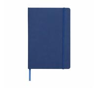 eBuyGB Navy Blue A4 Hardback Lined Notebook with Elastic & Ribbon, Soft Touch Journal Diary Planner, Office Stationery Gift for Work, Travel, New Job