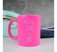 eBuyGB Neon Positivi-Tea Coffee Mug, You Got This, 310ml Ceramic Bright Fluorescent Matt Finish Tea Cup, Inspirational, Positivity Gifts, Motivational Present (Fuschia)