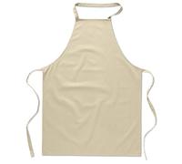 eBuyGB Pack of 1 Catering Cooking Plain Chef's Unisex Kitchen Apron, Cotton, Beige