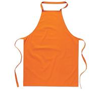 eBuyGB Pack of 1 Catering Cooking Plain Chef's Unisex Kitchen Apron, Cotton, Orange