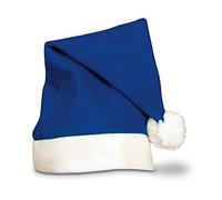 eBuyGB Pack of 10 Adults Unisex Festive Christmas Santa Hat (Blue)