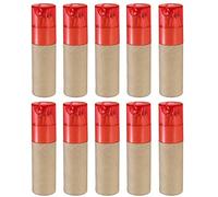 eBuyGB Pack of 10 Colouring Pencil Tubes for Wedding Favours and Party Bag Fillers, Red Lid
