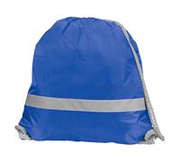 eBuyGB Pack of 10 High Visibility Reflective Drawstring Rucksack Casual Daypack, 2.7 L (Royal Blue)