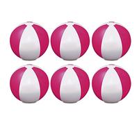 eBuyGB Pack of 12 Inflatable Colour Ball - Beach Pool Game, Pink, 22 cm/9"