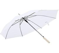 eBuyGB Pack of 2 Automatic Wedding Photographer Parasol Folding Umbrella, Long Umbrella with Stick Handle Rain Stick Umbrella, Umbrella, Colourful - White 37 Inch / 94cm Span 84cm Length