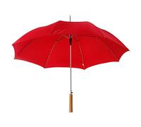 eBuyGB Pack of 2 Automatic Wedding Photographer Parasol Folding Umbrella, Long Umbrella with Stick Handle Rain Stick Umbrella, Umbrella, Colourful - Red 37 Inch / 94cm Span 84cm Length