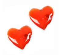 eBuyGB Pack of 2 Instant Heating Gel Hand Warmers, Red Heart