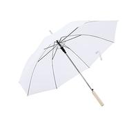 eBuyGB Pack of 4 Automatic Wedding Photographer Parasol Folding Umbrella, Long Umbrella with Stick Handle Rain Stick Umbrella, Umbrella, Colourful - White 37 Inch / 94cm Span 84cm Length