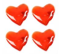 eBuyGB Pack of 4 Instant Heating Gel Hand Warmers - Reusable Heat Pack (Red Heart)