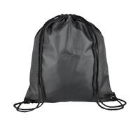 eBuyGB Pack of 5 Children's Nylon Drawstring Rucksack Bags, Black