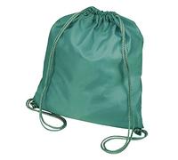 eBuyGB Children's Nylon Drawstring Rucksack Bags, Green