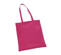eBuyGB Pack of 5 Plain Reusable Shopping Bags, Cotton Tote Bags, Shopper Shoulder Bags Canvas Grocery Bag, Fuchsia - 40cm x 36cm