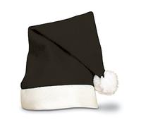 eBuyGB Pack of 6 Adults Unisex Festive Christmas Santa Hat (Black)
