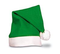 eBuyGB Pack of 6 Adults Unisex Festive Christmas Santa Hat (Green)