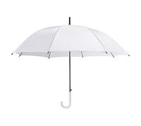 eBuyGB Pack of 6 Plastic Crook Handle Bridal Wedding Folding Umbrella, 86 cm, White