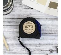 eBuyGB Personalised 7.5M Retractable Tape Measure, I Love Every Inch Of You, Tape DIY Tool, Blue