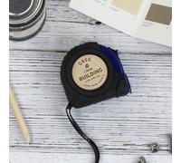 eBuyGB Personalised 7.5M Tape Measure with Any Name, I Love Building A Life With You, DIY Boyfriend, Husband, Retractable Measure Tool (Blue)