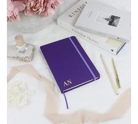 eBuyGB Personalised A4 Purple Initial Notebook, Lined Notepad Office Diary Gifts for Her, Men’s Coloured Travel Journal, New Job