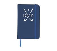 eBuyGB Personalised A6 Golf Notebook with Initials, Golf Tournament Gifts, Golf Score Book, Golf Tournament Prize, Lined Hardback Golf Club Journal Log (Navy)