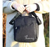 eBuyGB Personalised Black 5 Litre Lunch Cooler Bag, Back to Work/School Lunch Box, Mother's Day Gifts, Gift for Him/Her