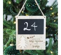 eBuyGB Personalised Children’s Christmas Countdown Plaque, Countdown to Christmas Chalkboard, Sleep Until Father Christmas Visits, Advent Calendar