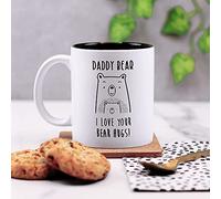 eBuyGB Personalised Daddy Bear Mug, Dada Bear Coffee Mug, 350ml Ceramic Daddy Mug, Father's Day Cup, Gifts for Dad's Birthday, Work Tea Cup