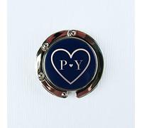 eBuyGB Personalised Foldable Purse Hook, Folding Handbag Table Hanger, Portable Bag Hanger, Desk Hooks - Chose from 4 Designs (Blue)