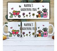 eBuyGB Personalised Gardening Mug, Garden Gift for Grandma, Nana, Granny, Allotment Mug, Gardening Fuel Coffee Mug, Mother's Day Gift, Birthday for Her, Nanny
