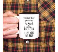 eBuyGB Personalised Grandad Bear Mug, Grandpa Bear Coffee Mug, 350ml Ceramic Grandad Mug, Father's Day Cup, Gifts for Him, Birthday Gift from Grandchildren