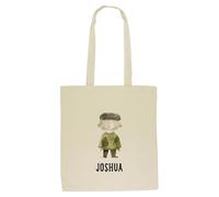 eBuyGB Personalised Halloween Trick or Treat Bag, Kids Custom Tote with Name, Candy Bag with Frankenstein