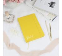 eBuyGB Personalised Hardback Notebook, A4 Yellow Lined Notepad, New Job, School Stationary, Travel Journal, Undated 2024 Diary, Planner, Office Gift