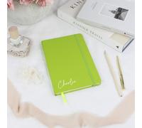 eBuyGB Personalised Hardback Notebook, A6 Light Green Lined Notepad, New Job, School Stationary, Travel Journal, Undated 2024 Diary, Planner, Office Gift