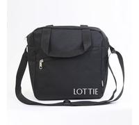 eBuyGB Personalised Insulated Lunch Bag for Work, Black Cooler Bag with Shoulder Strap, Initials/Name, Office Gift for New Employee, New Job Gift