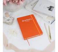 eBuyGB Personalised Journal Notebook, Soft Touch Hardback A5 Lined Journal with Any Name, Travel Dream Journal, To Do List, 2024 Planner Stationery (Orange)