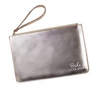 eBuyGB Personalised Mrs Clutch Bag for Bride to Be, New Married Name & Date, Bridal Clutch Bag, Bride Handbag, Wedding Day Bag, Honeymoon, Hen Party Gift (Rose Gold)