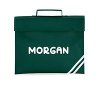 eBuyGB Personalised Name Book Bag, Back to School Bookbag for Girls & Boys, Nursery, Kids Primary School Book Bag (Green)