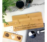 eBuyGB Personalised Paddle Chopping Board, Engraved Cheeseboard, Cutting Board for 5th Wedding Anniversary, Engagement, Valentine's Gift for Couples