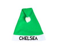 eBuyGB Personalised Santa Hat with Name, Custom Christmas Hat for Adults, Colourful Xmas Staff Party Hats, Unisex Customisable Holiday Hat (Green)