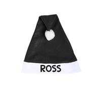 eBuyGB Personalised Santa Hat with Name, Custom Christmas Hat for Adults, Colourful Xmas Staff Party Hats, Unisex Customisable Holiday Hat - Pack of 10 (Black)