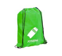 eBuyGB Personalised Water Sport Bag, Kids Unisex Watersports Drawstring Bag, Surfing, Sailing, Swimming Backpack, Girls Boys Swimming Rucksack (Lime Green)