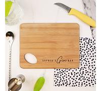 eBuyGB Personalised Wooden Gin Bar Board, Lemon/Lime Chopping Board, Serving Board, Laser Engraved Gin Lover Gift