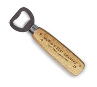 eBuyGB Personalised World’s Best Grandad Bottle Opener, Wooden Beer Bottle Opener, Gift for Grandad, Grandpa, Pop, Gift from Grandkids