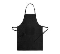 eBuyGB Plain Chefs Apron with Bib Pockets Adjustable Chefs Apron 7 Colours BBQ Cooking Waiter Waitress Café Bistro (Black)
